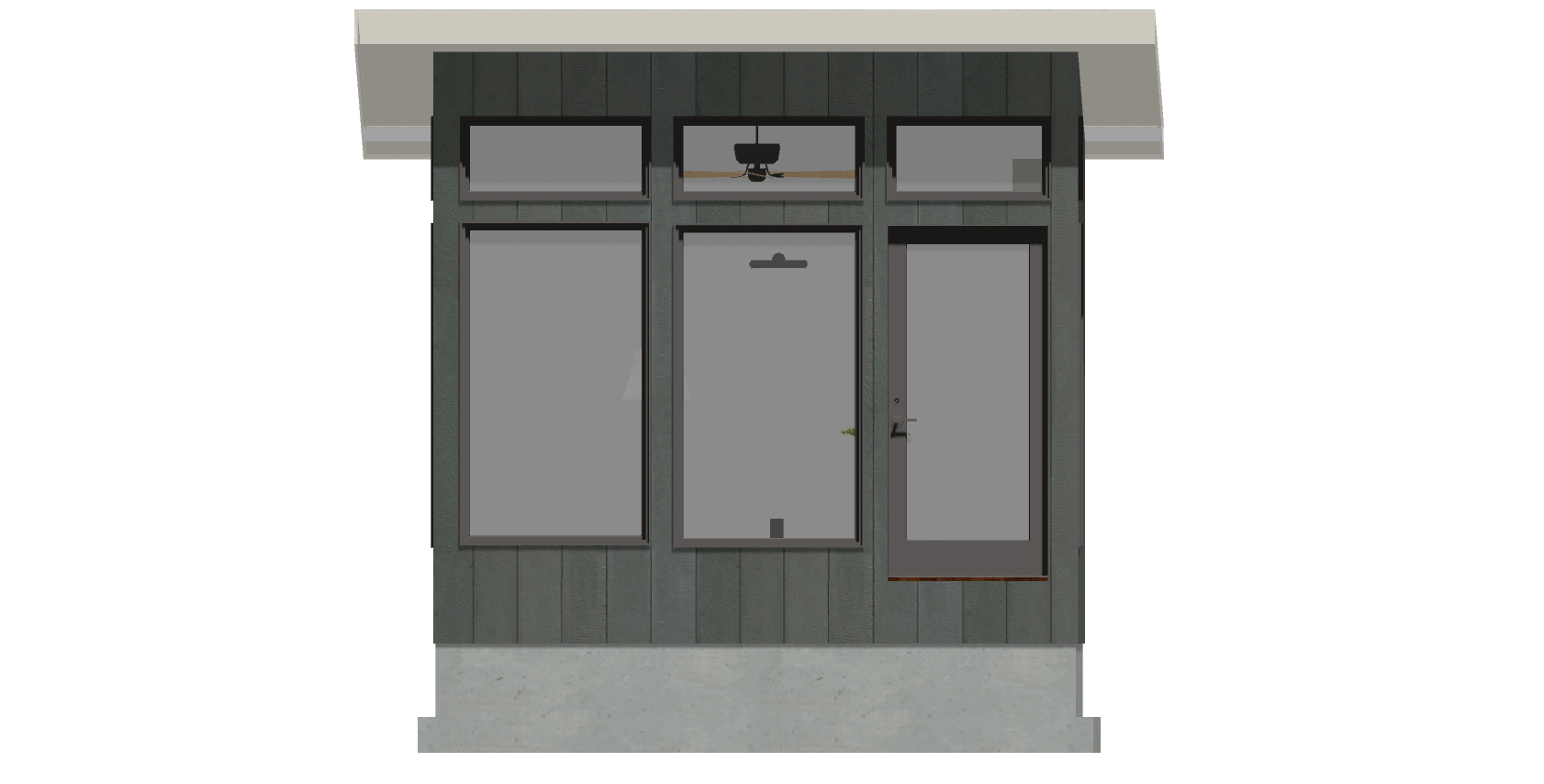 garden office front elevation