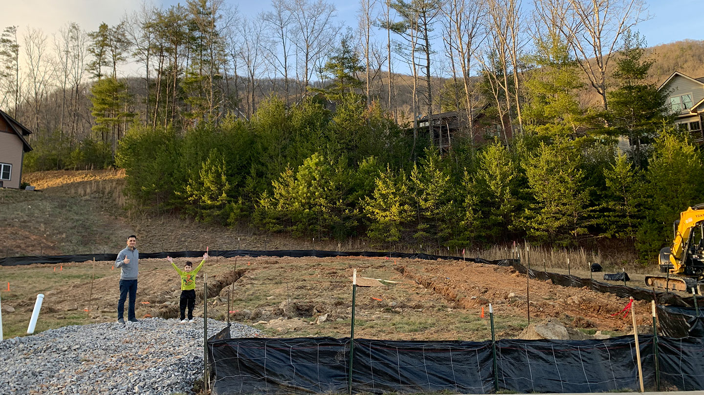 Ground Breaking at the Vacation Cottage