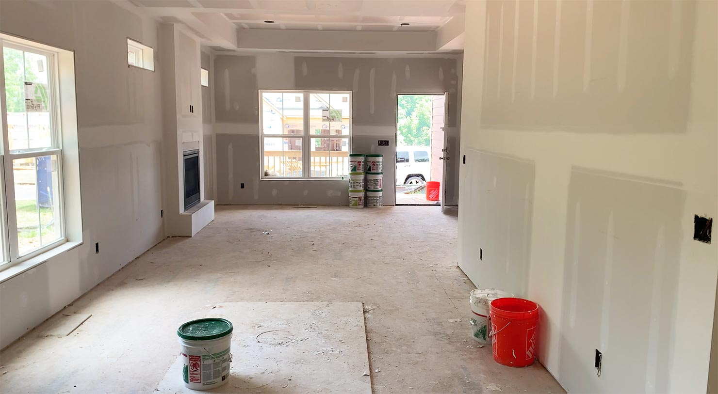 House sheetrock install